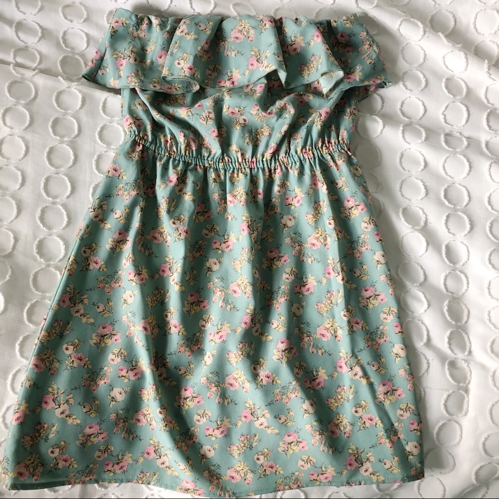 floral tube top dress
